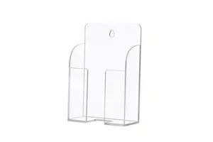 Wall Mounted Clear Acrylic Tv Remote Holder 1-3 Grids Lucite Mobile Phone Optional Organizer Shelf