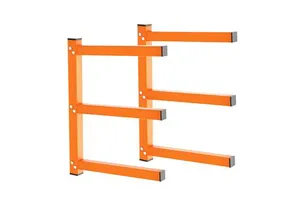 Wall-mounted Wooden Storage Rack with Heavy Metal Shelf and 3-Layer Design
