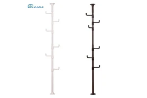 YIJIALE Hot Sale Clothes Standing Rack Corner Floor Tree Metal Coat Rack Stand Entryway Hanging Clothes Rack