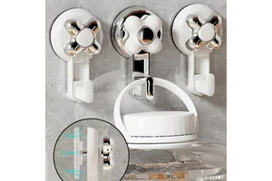 Punch-free Multifunctional Wall-hanging Storage Rack Traceless Strong Adhesive Suction Cups Bathroom Household Use