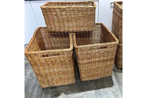 Decorative Weave Basket with Handle Storage Woven Baskets Storage Organizer Wicker Baskets