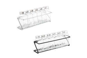 Spice Racks Organizer Hanging Spice Holder Wall Mounted With Adhesive Sticker Screws Kitchen Pantry Shelf Spices Condiments