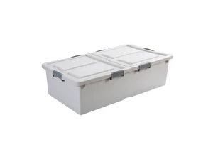 Under Bed Storage Container Bin With Wheels Clothes Quilt Plastic Organizer Bed Bottom Drawer Storage Box