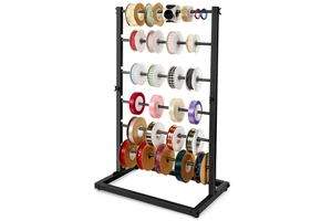 JH-Mech Height Adjustable Metal Spool Organizer Cable Display Storage Metal 6-Tier Ribbon Roll Holder