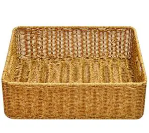 On Sale Best Selling Eco Friendly Supermarket Durable Large-capacity Display Tray Small Rattan Vegetable Storage Basket