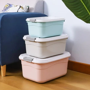 GREENSIDE Storage Box for Clothes and Toys Household Rectangle Plastic Storage Box with Lid Injection Technique