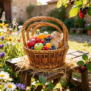 3pcs Handwoven Willow Wicker Traditional Rattan Nesting Baskets with Handles Fruit Style Waterproof & Eco-Friendly