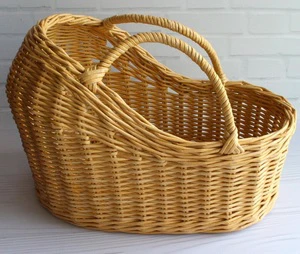 Modern Rattan Doll Bed Basket for Babies and Kids-Outdoor & Bedroom Use