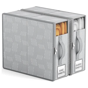 Home Foldable Bed Sheet Set Closet Organizer Cube Bedding Duvet Covers Storage Box Bedsheet Packing Box