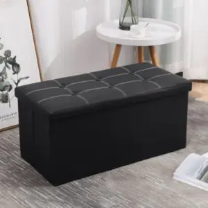 Chengjun 76*38*38cm Large Capacity Round Velvet Footrest Pouf Coffee Table Organizer Home Decor USE Storage Bench Stool Ottoman
