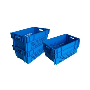 Wholesale Plastic Stackable Basket Plastic Nestable Crate For Transport Vegetable Fruit Moving Basket