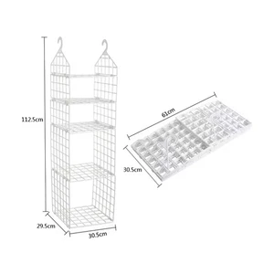 New Household Foldable Plastic Storage Box Space-Saving Decorative Rack for Wardrobes