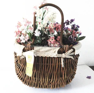 Flower Girl Baskets Rattan Flower Basket Wicker Basket for Flower