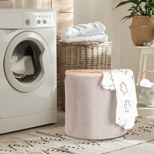 Authentic Decorative Foldable Storage Basket with Premium Plastic Rim - Elevate Your Home Tidiness Foldable Basket for Laundry