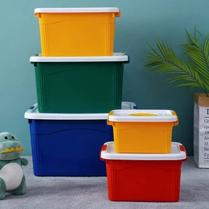 Extra-Large 35L PP Plastic Storage Box for Clothing Toy Organization Minimalist Design Portable Removable Dust-Free Storage