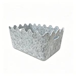 Premium Felt Storage Basket - Eco-friendly Decorative Bin for Home Organization