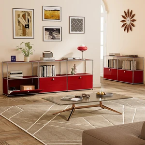 Retro Room Luxury Table Durable Drawers Free Organizer Door Elegant Book Oem Modern Cabinet Industrial Lockable Plate Metal