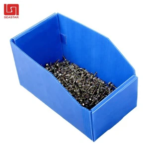 China Factory Wholesale Seastar Recyclable PP Plastic Corrugated Hollow Stackable Waterproof Multi-color Warehouse Storage Box