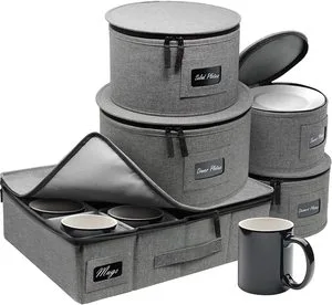 5pcs Set China Storage Containers Moving Box China Dinnerware Storage Organizer