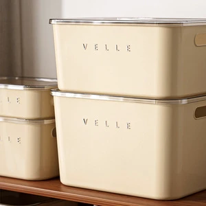 Modern Rectangular Plastic Storage Boxes Bins White 3-6L Waterproof Sustainable Load Capacity for Snack Toy Cosmetics