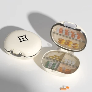 Wholesale Custom Logo Printing 6-Grid Pill Box Portable Medicine Box Cute Plastic Pill Boxes Organizer