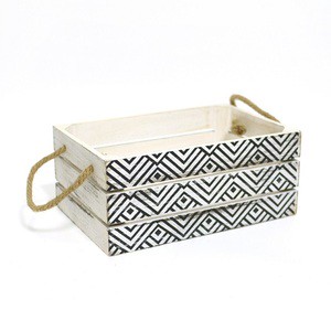 New Design Cheap Decorative Book Storage Box with Rope Handles