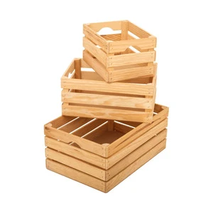 Decorative Vintage Wooden Storage Boxes Farmhouse Style for Storage and Home Decor