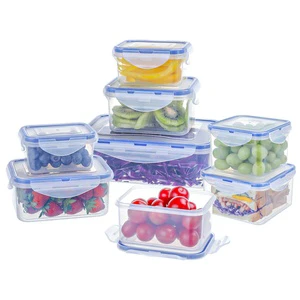 Custom Eco Friendly BPA Free Freezer Microwave Safe Plastic Food Grade Storage Container with Airtight Lid for Kitchen Meal Prep
