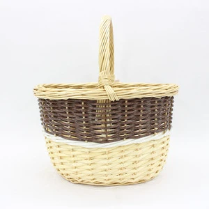 Multi Color Mixed Oval High-quality Wicker Woven Portable Storage Basket Hand Woven Rattan Basket Flowers Gift Basket