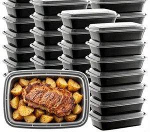 Meal Prep Containers With Lids Plastic Food Storage Containers 26oz 28oz 32oz 38oz Rectangular Lunch Box