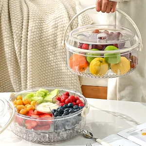 Portable Sealed Plastic Ice Box Outdoor Fruit Container Large Capacity Fresh-Keeping Food Storage Box