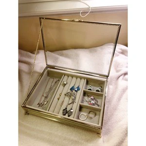 Elegant storage piece that instantly upgrades your dressing space clear glass creates an open and airy display effect