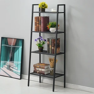 Trapezoidal Simple Multi-layer Storage Rack Iron Art Standing Type for Office Decor Decorative Metal Storage Solution