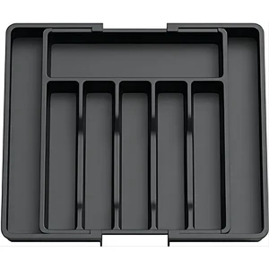 Plastic Drawer Utensil Tray Adjustable Flatware Cutlery Holder Storage Organizer Tray
