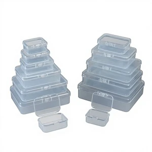 Multifunctional Plastic Bead Container Rectangle Storage Box for Small Items for Jewelry & Tools in Craft Projects