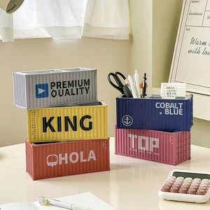 Factory Hot Selling New Creative and Stylish Art Deco Resin Container-Shaped Office Decor Pen Holder