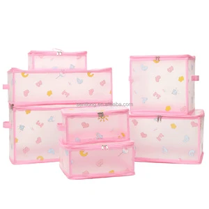 Waterproof PP Plastic Storage Box Transparent Storage Box Clothing Sorting Bag Clothing Bag Folding Storage Box