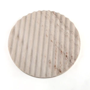 Factory Direct Sales Modern Wave-patterned Marble Tray Art Home Decoration Craft Ornament Kitchen Hotel Bathroom Storage