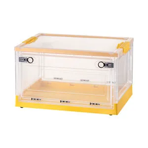 Hot Sale Foldable PP Rectangle Storage Box with Wheel 2kg Lightweight Organizer