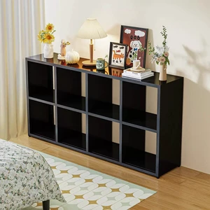 Steel-made Minimalist Grid Cabinet Study Bookcase Freely Combinable Multi-compartment Cabinet For Living Room & Bedroom