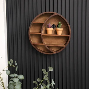 Wholesale Sells Customizable Wooden Wall Shelves for Interior Decoration