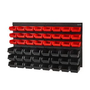 Wall Mounted Single Plastic Storage Bins Boxes Garage Shop Tool Organizer Nuts Bolts Screws Nails Model D0100HADSPG
