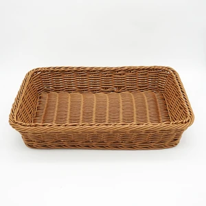 Wholesale Weave Wicker Fruit Basket Rattan Multifunction Kitchen Woven Bread Rattan Basket for Home