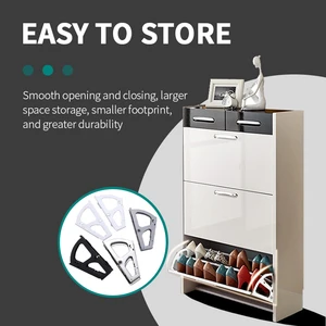 Folding Flip Down Shoe Rack Bracket Heavy Duty Cabinet Door Hinge Shelf Support Hardware For Living Room Entryway