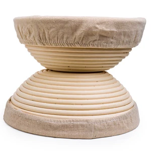 Handmade 9 10 Inch Round Rattan Storage Basket,Bread Proofing Fermentation Baskets