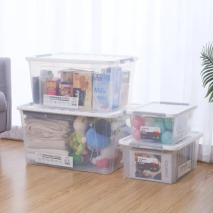 13L/25L/55L/82L Transparent Storage Box Plastic Storage Container Toys Organizer Plastic Storage Box with clear Color