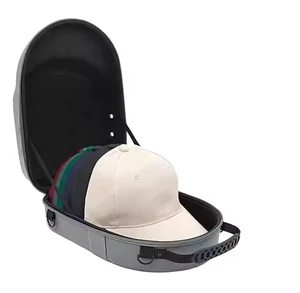 Brilliant Custom Logo Eco-Friendly Hard EVA Hat Case Zipper Closure Baseball Cap Holder 6 Capacity Waterproof Storage Box