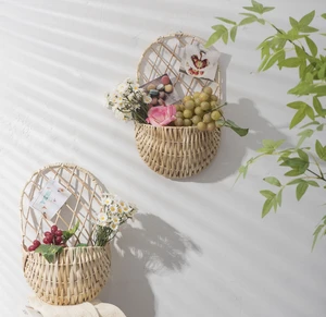 Handcrafted Willow Woven Hanging Flower Basket & Storage Rack Rattan Planter for Home Gardening, Creative Decorative Accent