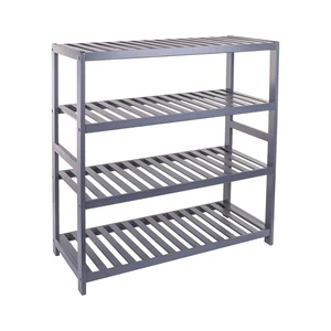 Wholesale Modern Bamboo 4-tier Living RoomWooden Shoe Rack Stack Organizer for Home Shoe Racks Stands