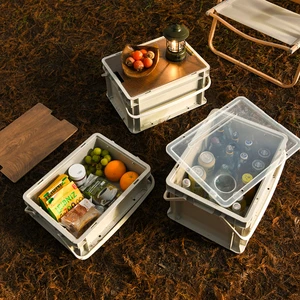20L Rectangle PP Plastic Storage Basket Box Modern Design for Outdoor Home Car Trunk Camping Kitchen Use Foldable for Bathroom